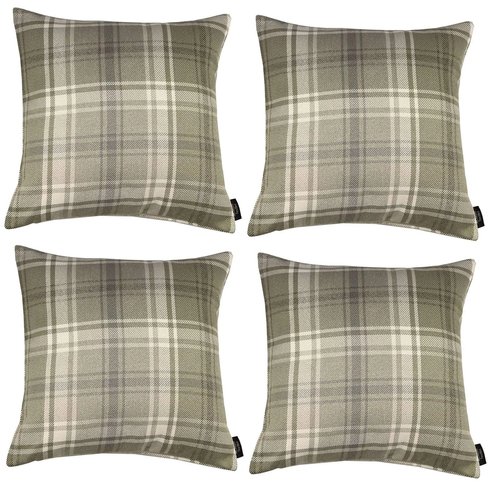 Angus Beige Cream Tartan 43cm x 43cm Cushion Sets