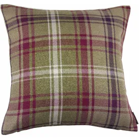 Angus Purple   Green Tartan Cushion