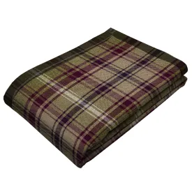 Angus Purple   Green Tartan Throws & Runners