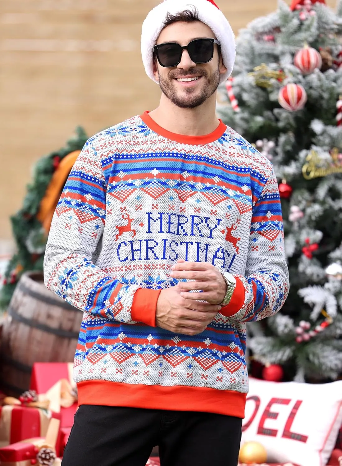 Arvilhill Men's Ugly Christmas Funny Graphic Long Sleeve Unisex Sweatshirt (S-3XL)