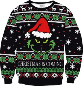 Arvilhill Men's Ugly Christmas Funny Graphic Long Sleeve Unisex Sweatshirt (S-3XL)