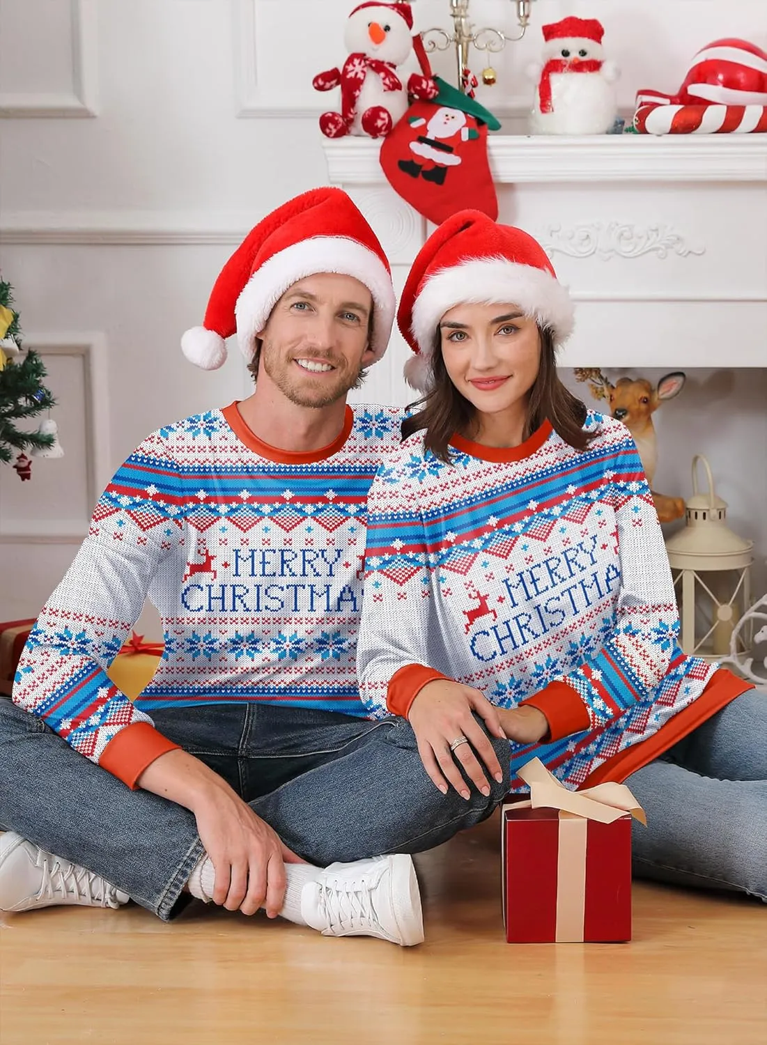 Arvilhill Men's Ugly Christmas Funny Graphic Long Sleeve Unisex Sweatshirt (S-3XL)