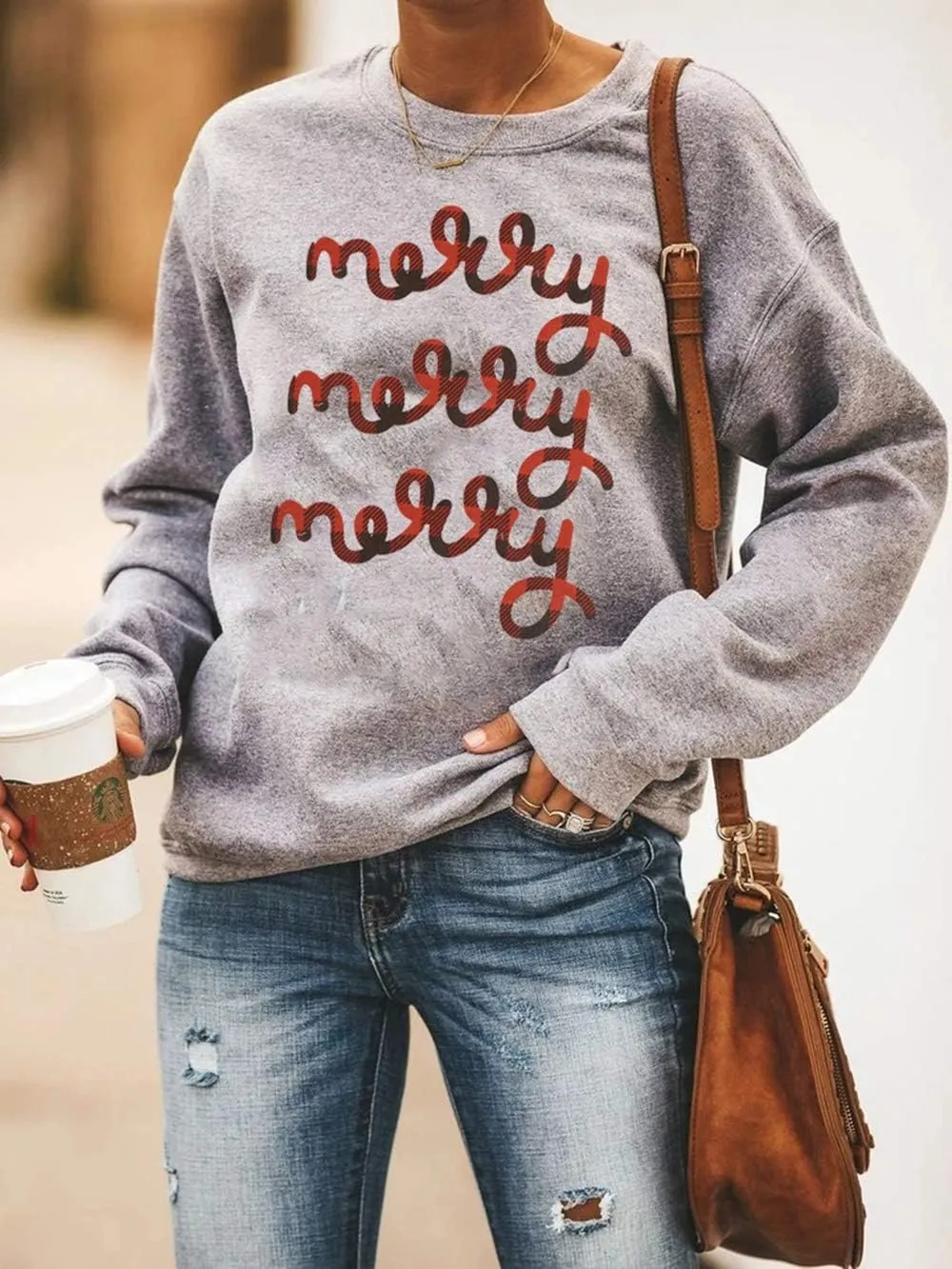 Barlver Women Christmas Fleece Sweaters Long Sleeve Fuzzy Sweatshirts Holiday Graphic Shirts
