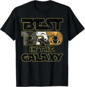Best Dad In The Galaxy Fathers Day Space Boys Mens Husbands T-Shirt