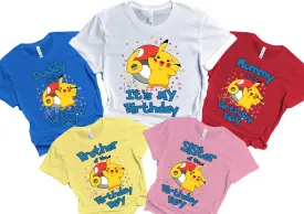 Birthday Boy Shirt Birthday Girl Tee Matching Family Custom Age Name T-shirt Personalized kids Party Tees