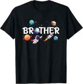 Brother of The Birthday Boy Space Astronaut Birthday Family T-Shirt