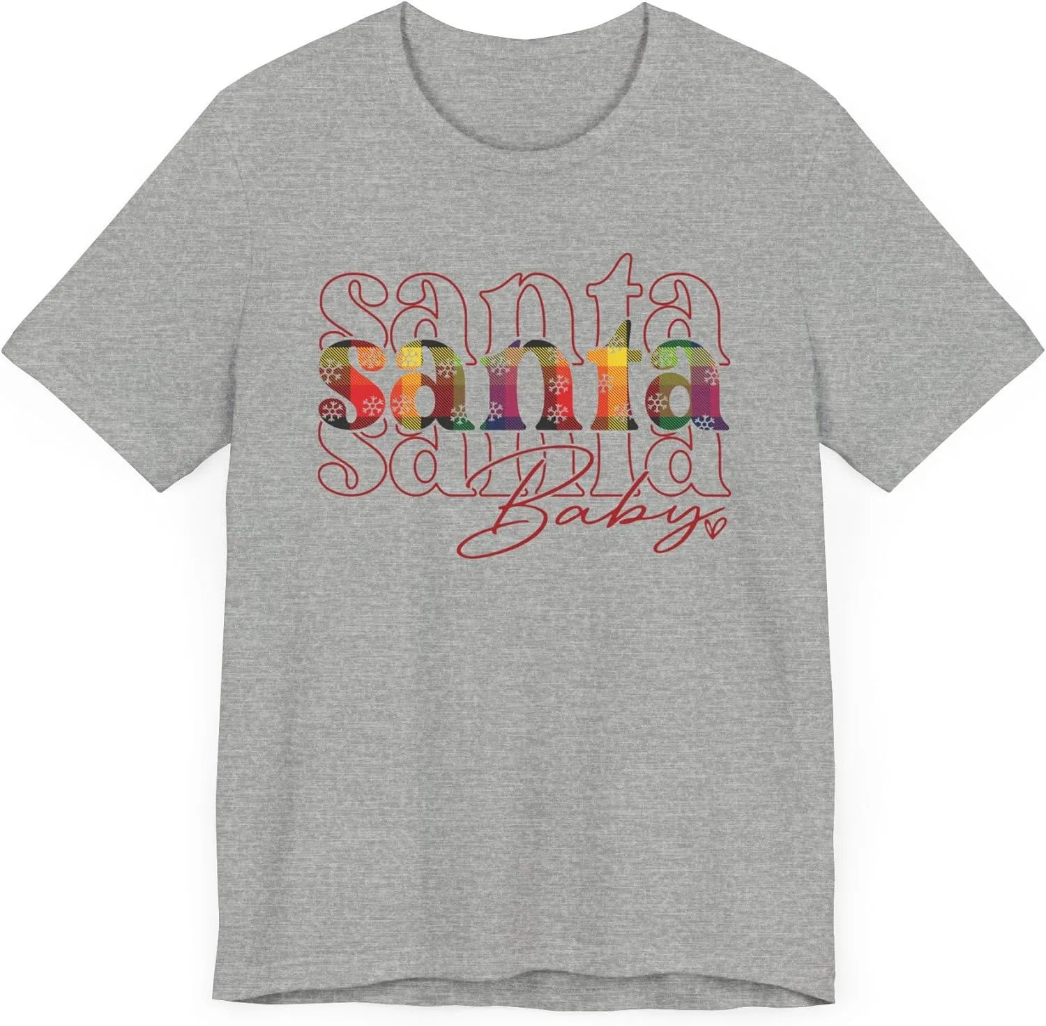 Caribbean Madras Christmas T-Shirt, Family Matching Christmas Tee, West Indian Christmas, Santa Baby Madras T-Shirt
