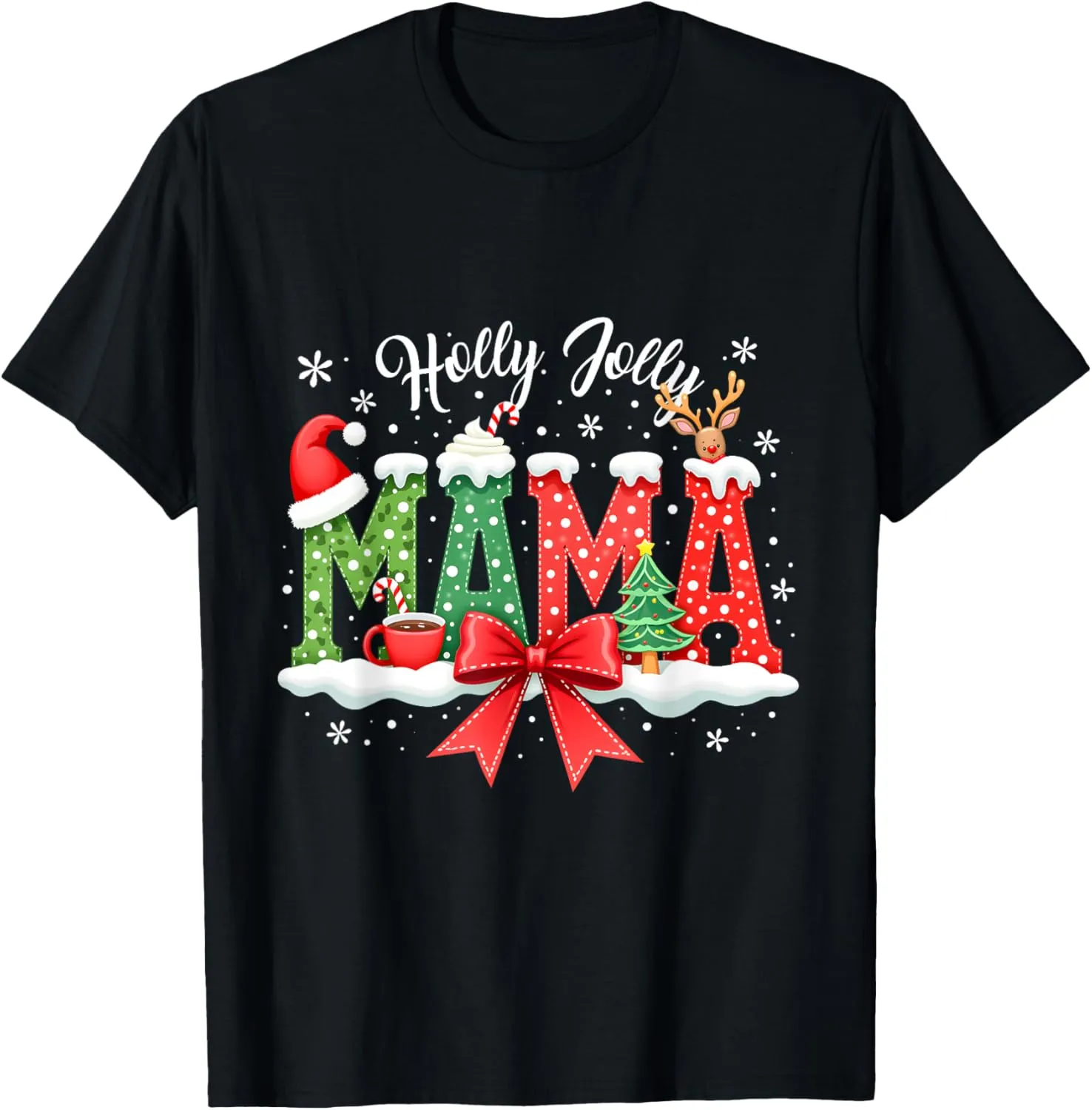 Christmas Mama Christmas Funny Family Matching Xmas T-Shirt