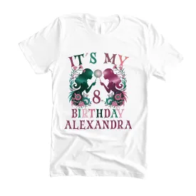 Custom w&ic&k.ed birthday girl shirt, add name and age, family matching birthday, custom t-shirts birthday girls,Handmade decorated shirt