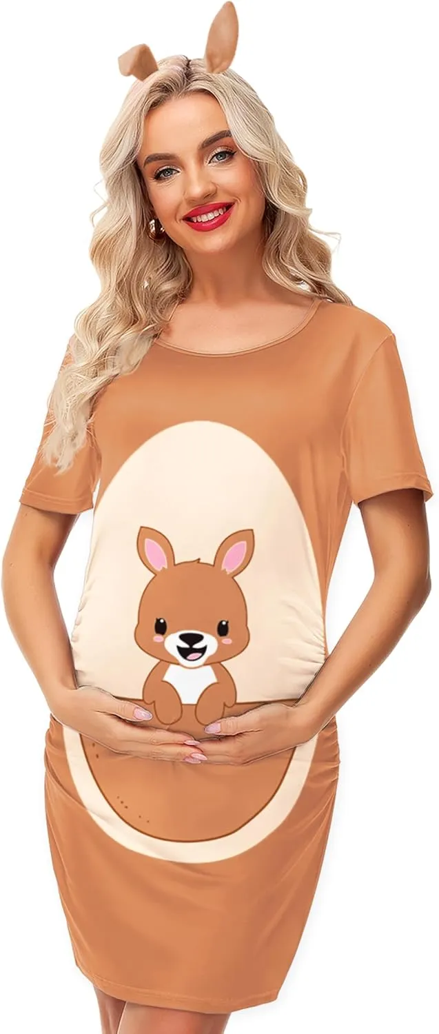 Deerose Womens Christmas Maternity Costume Pregnant Dress Xmas Party Outfit