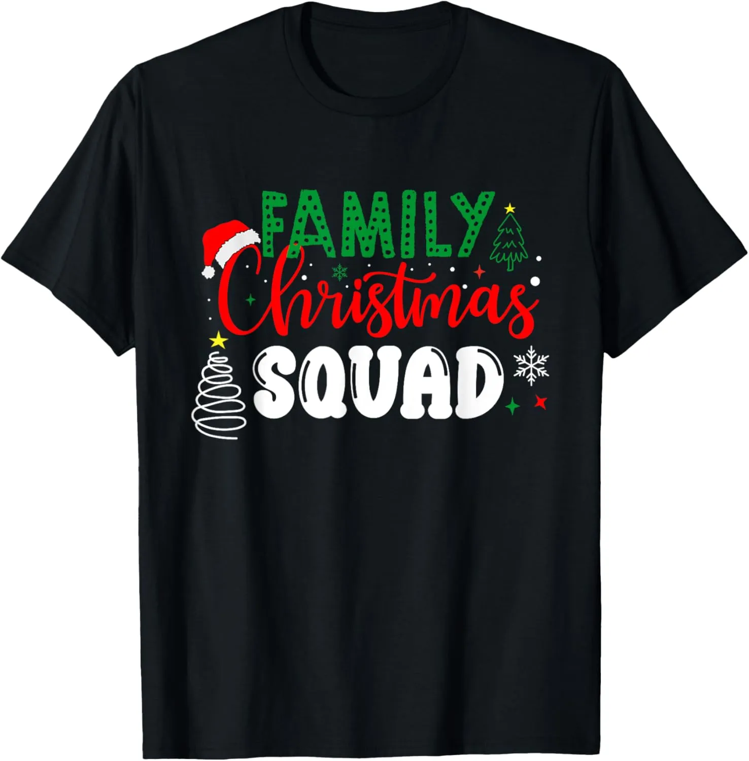 Family Christmas Squad Group Matching Christmas Pajama T-Shirt