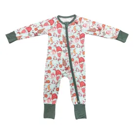 In My Jammers x Bre Sheppard Christmas Doodle Dreams Zipper Romper - Blue
