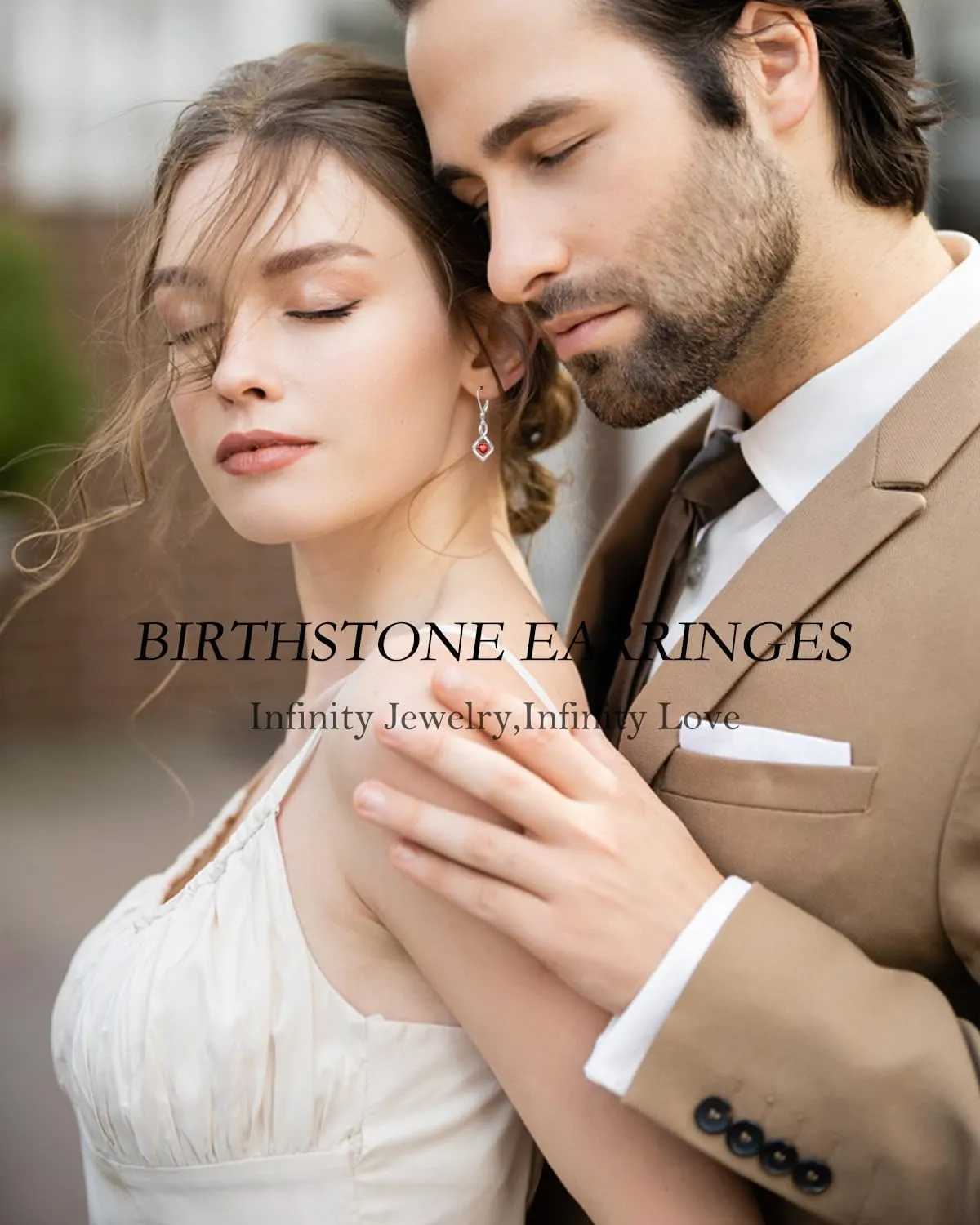 Infinity Birthstone Dangle Leverback Earrings 925 Sterling Silver Birthday Mothers Day Anniversary Christmas Earrings Jewelry for Women