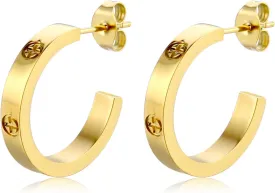 Ladies' Love Friendship Earrings Ring Earrings Stainless Steel Durable Low Allergy Friendship Jewelry Birthday Graduation Wedding Ladies Christmas Gift