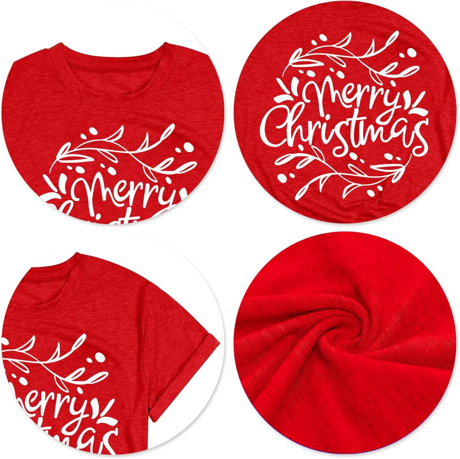 Merry Christmas Shirts Women Funny Xmas Tree Graphic T-Shirt Holiday Tshirts Casual Short Sleeve Tee Tops