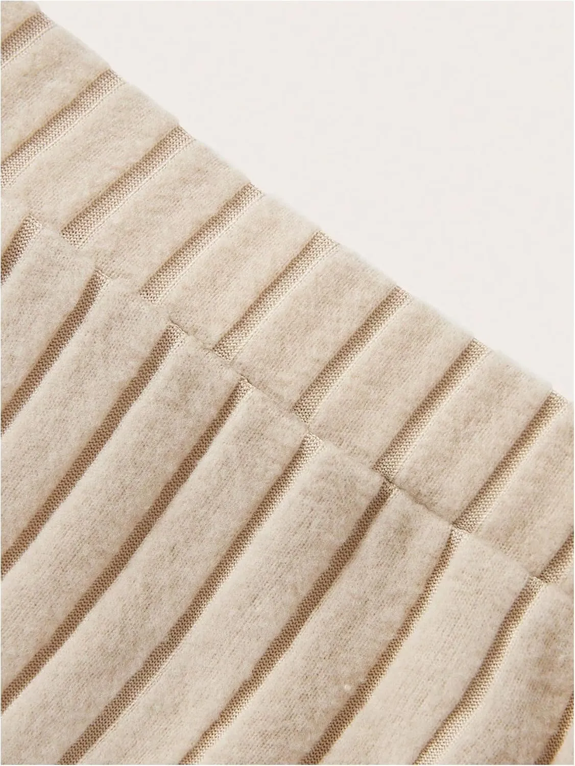 Milumia Girl's Rib Knit Split Thigh Long Skirt Elastic Waist Solid Pencil Skirts
