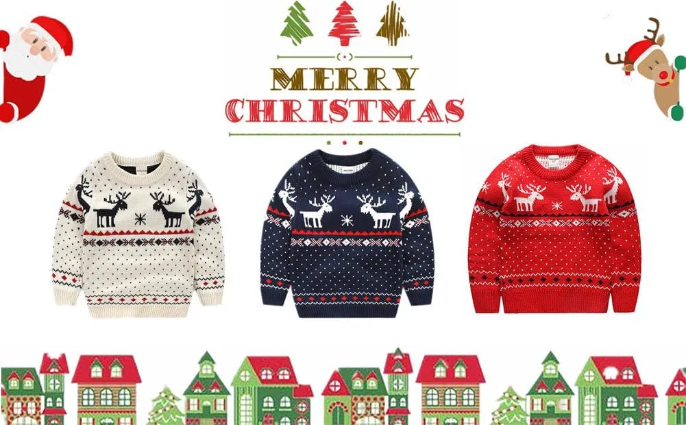 MULLSAN Children's Fireplace Lovely Sweater For Christmas Best Gift