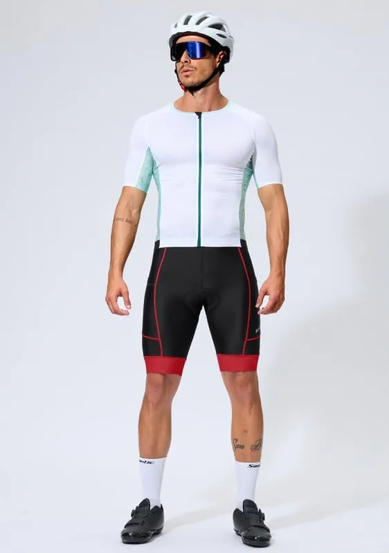 Padded Bike Shorts for Men 4D Cycling Road Riding Biking Padding Bicycle Shorts with Phone Pockets