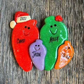 Pepper Family Christmas Ornament