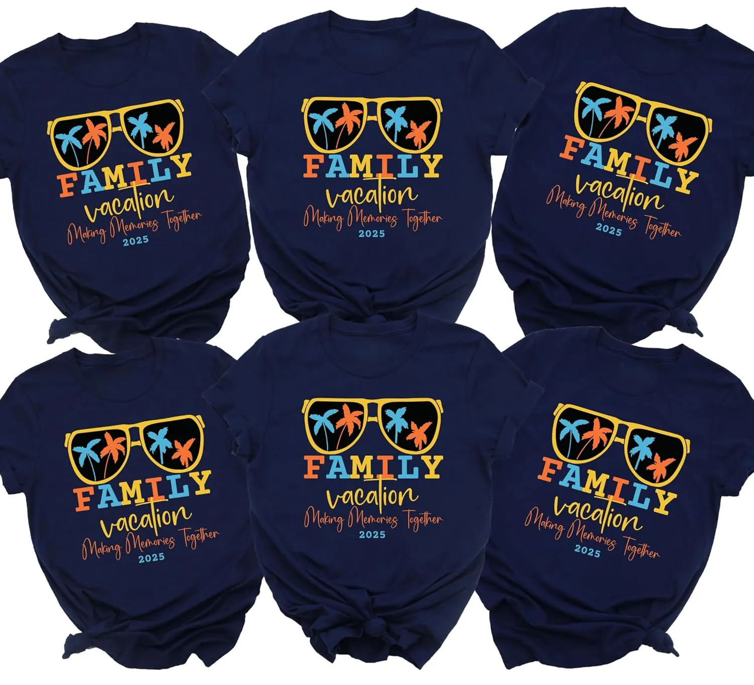 Personalized Family Summer Vacation 2025 Shirt  Handmade Matching Travel T-Shirts  Custom Making Memories Together Tee  Funny Vacation Shirts for Kids & Adults
