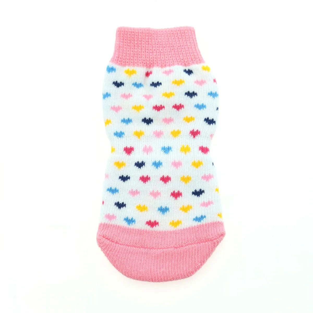 Pink & White Hearts Pet Socks