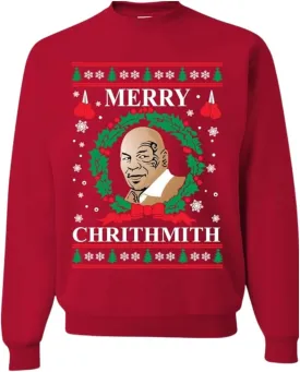 Pure Essence Merry Mike Tyson Ugly Christmas Sweater Unisex Crewneck Graphic Sweatshirt