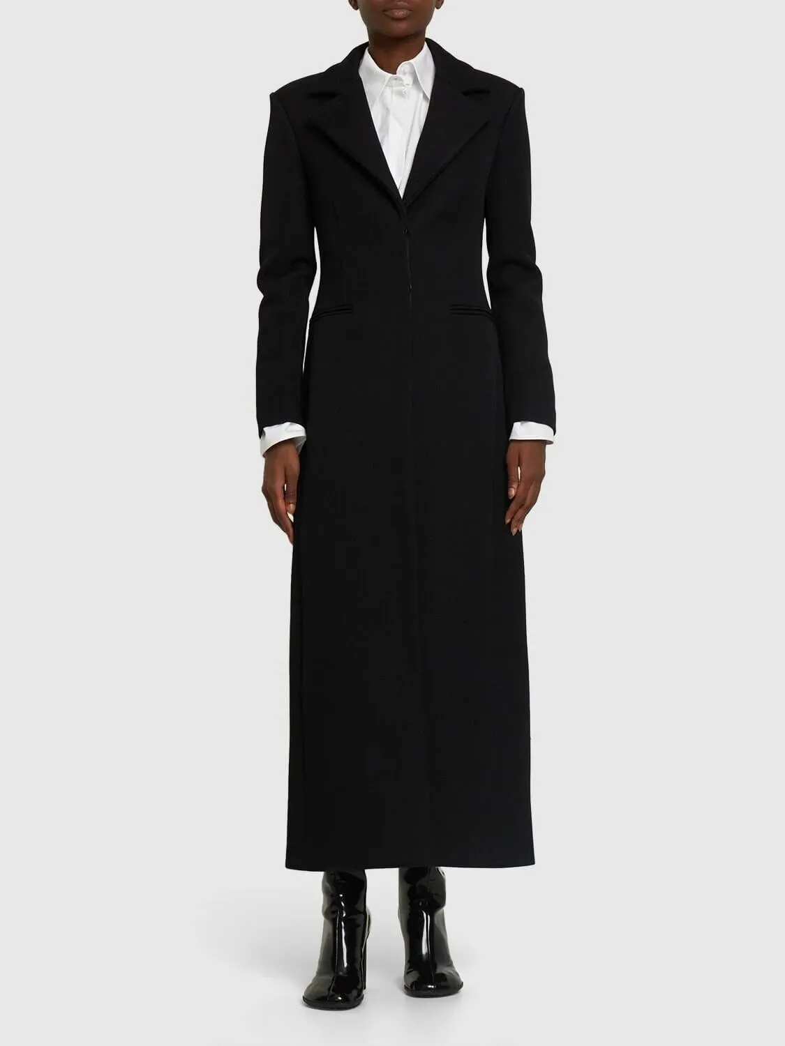 Women's Long Blazer Casual Notch Lapel Suit Jacket for Banquet/Christmas