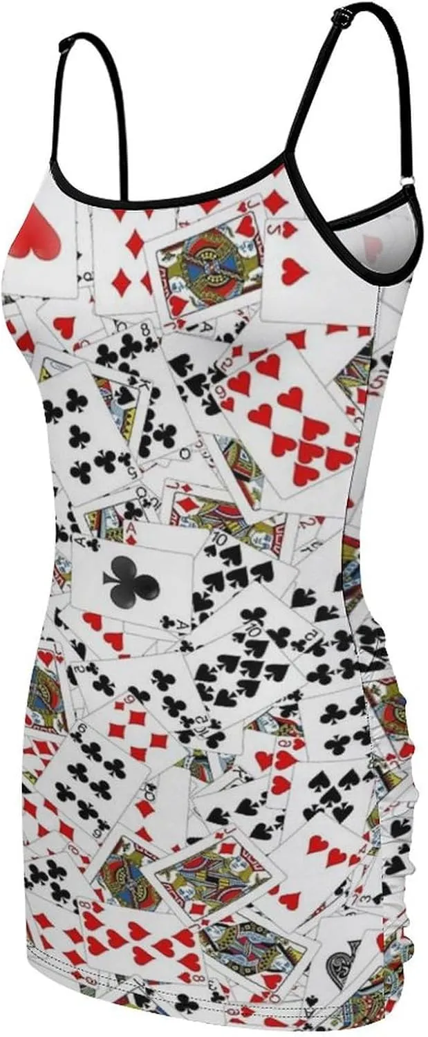 Women's Sexy Sleeveless Ruched Spaghetti Strap Mini Club Party Dress
